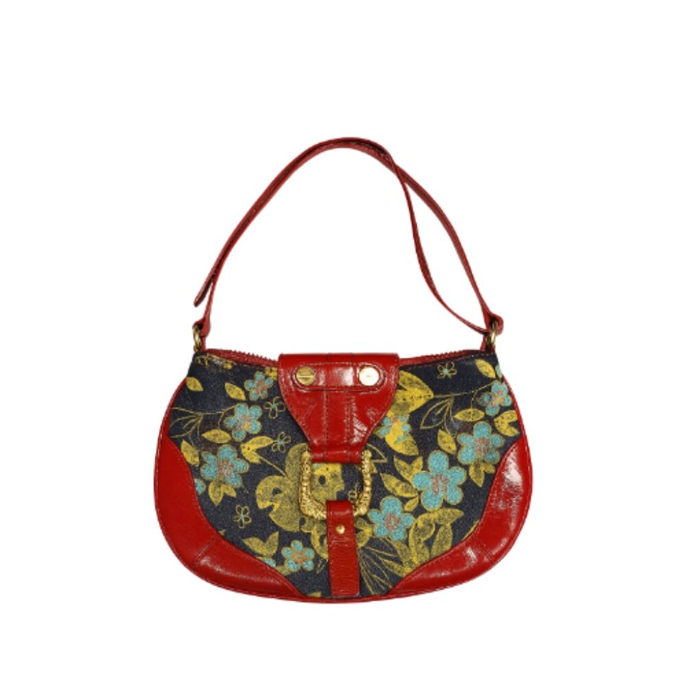 Vanity red and tripical print crossbody